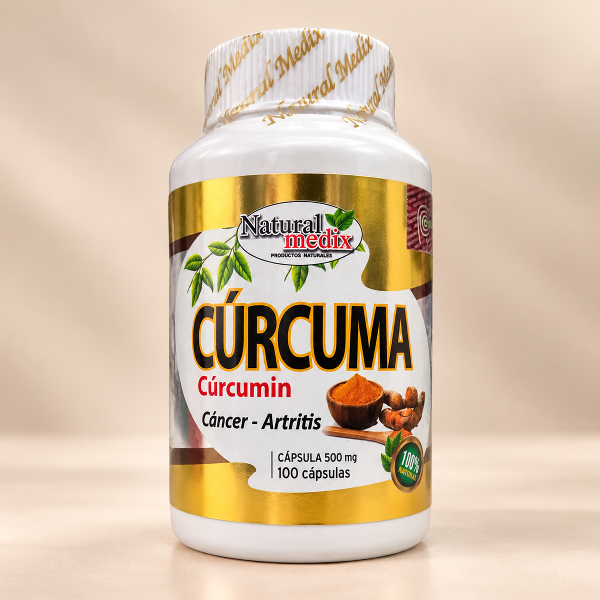 Natural Medix Cúrcuma + Cúrcumina 500 mg – 100 Cápsulas