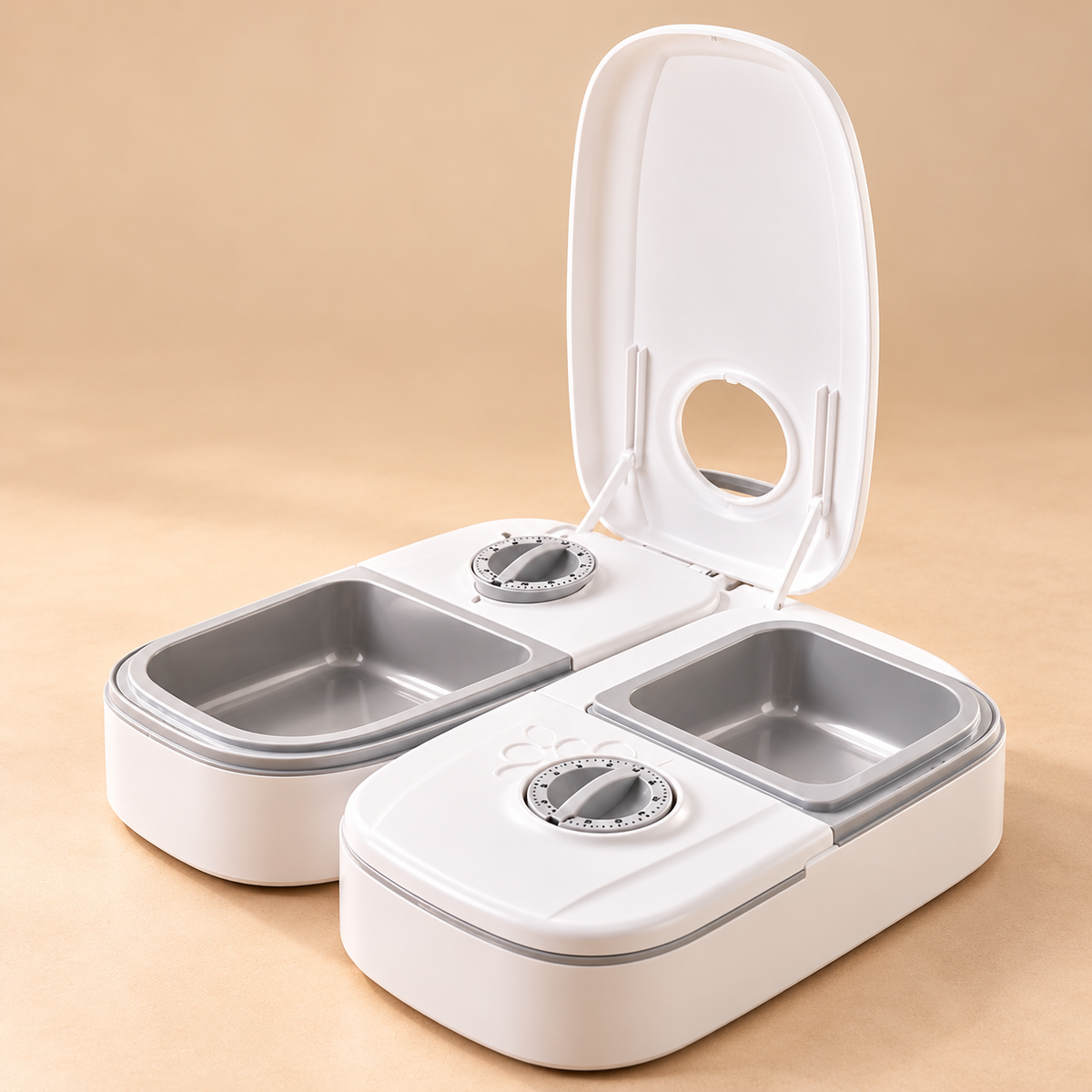 Dispensador Automático 2 en 1 para Mascotas – Alimentación Programada y Conservación de Alimentos