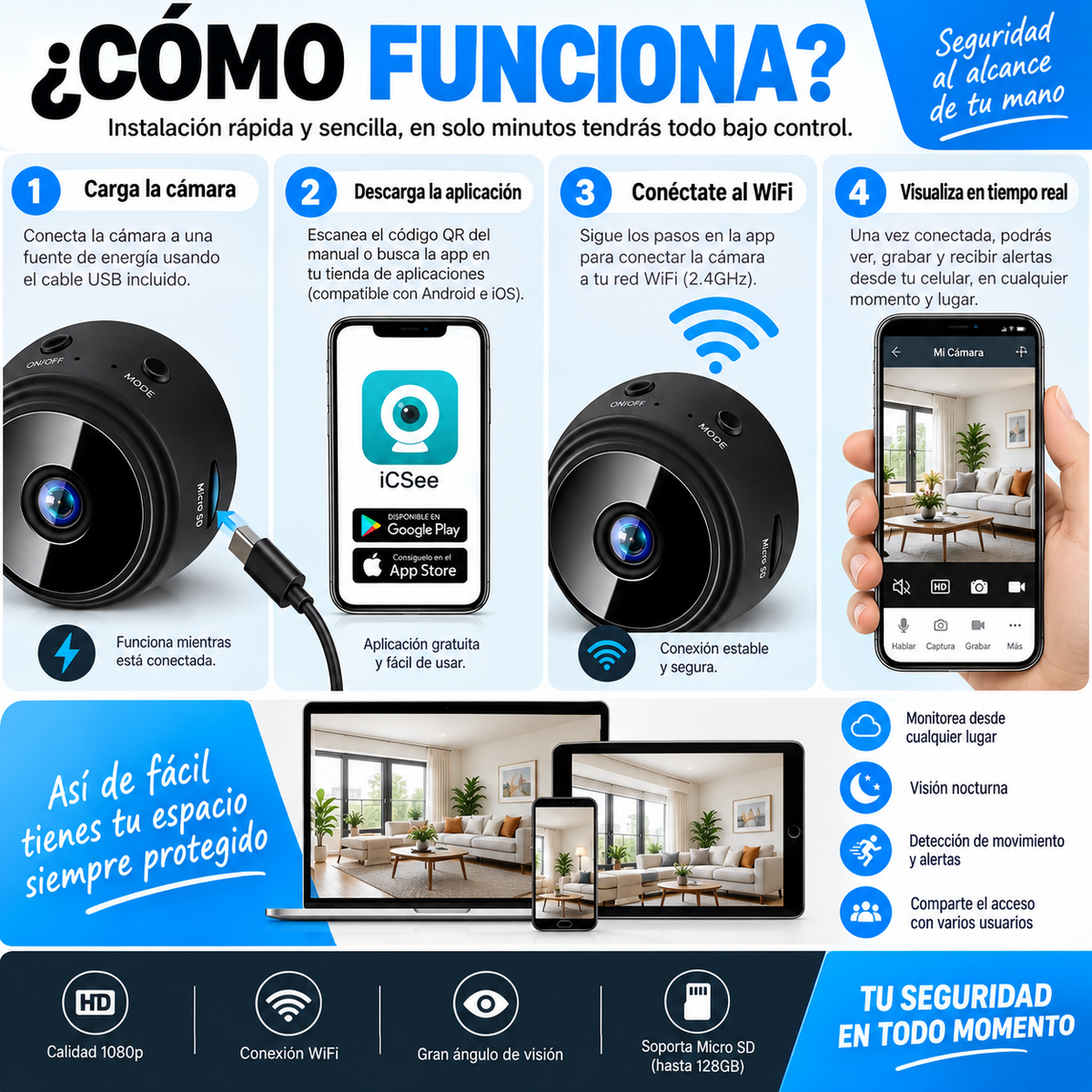 Mini Cámara Wifi