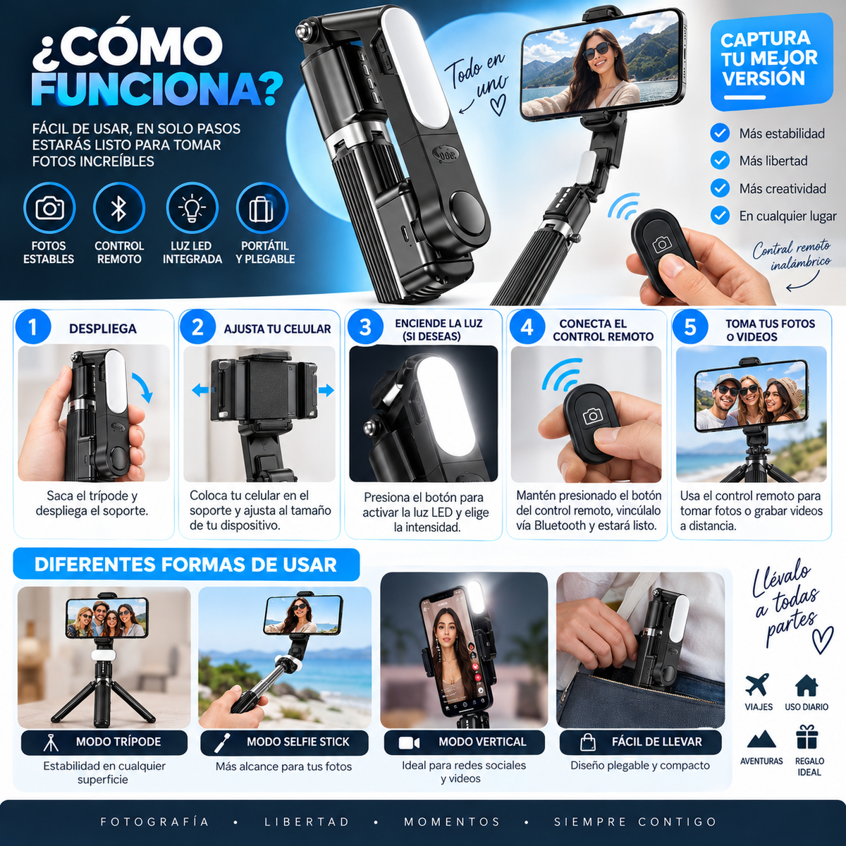 Trípode Selfie Stick