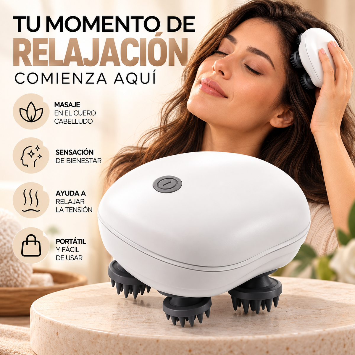 ScalpZen™ Masajeador Capilar Eléctrico