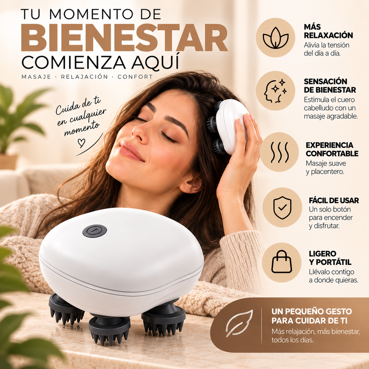 ScalpZen™ Masajeador Capilar Eléctrico