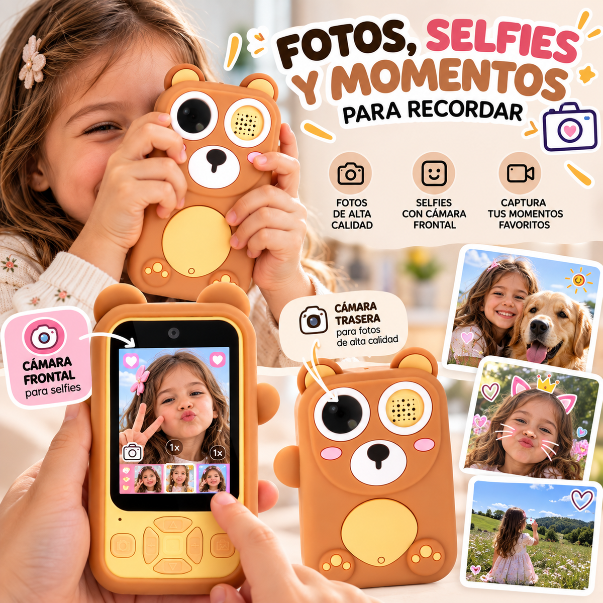 Cámara Infantil SmartBear 2.4” — Cámara, Juegos y Música