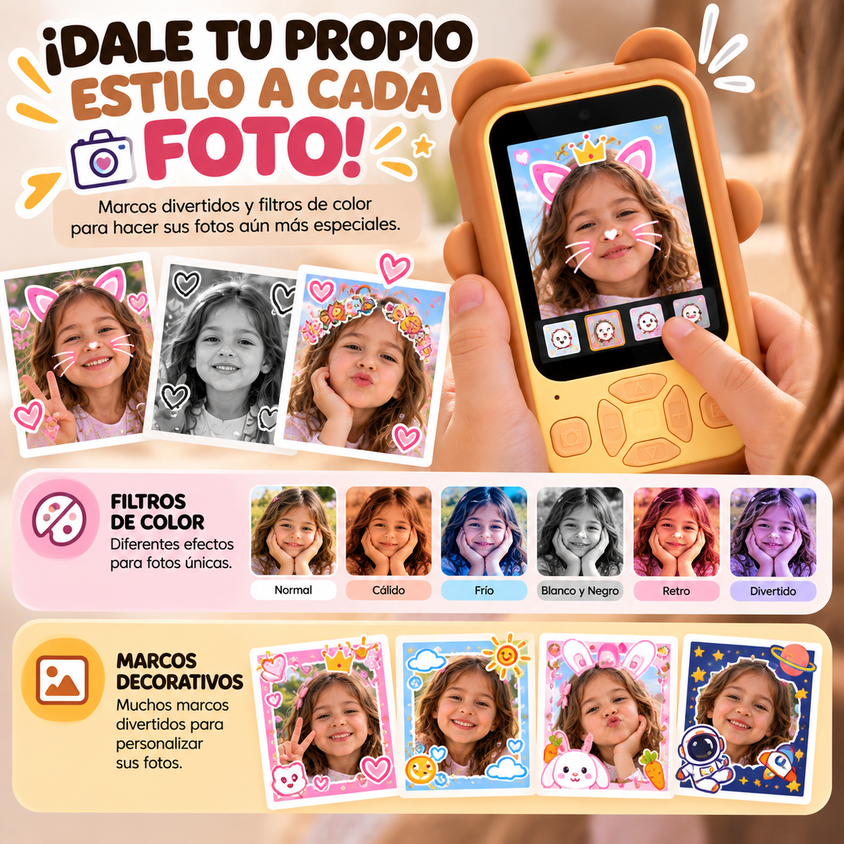 Cámara Infantil SmartBear 2.4” — Cámara, Juegos y Música
