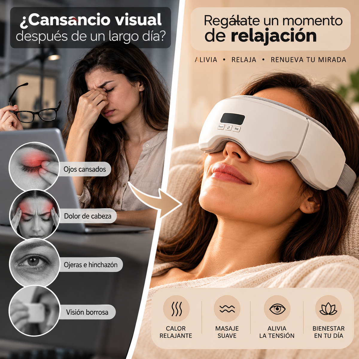 VisioRelax™ – Masajeador Ocular Eléctrico