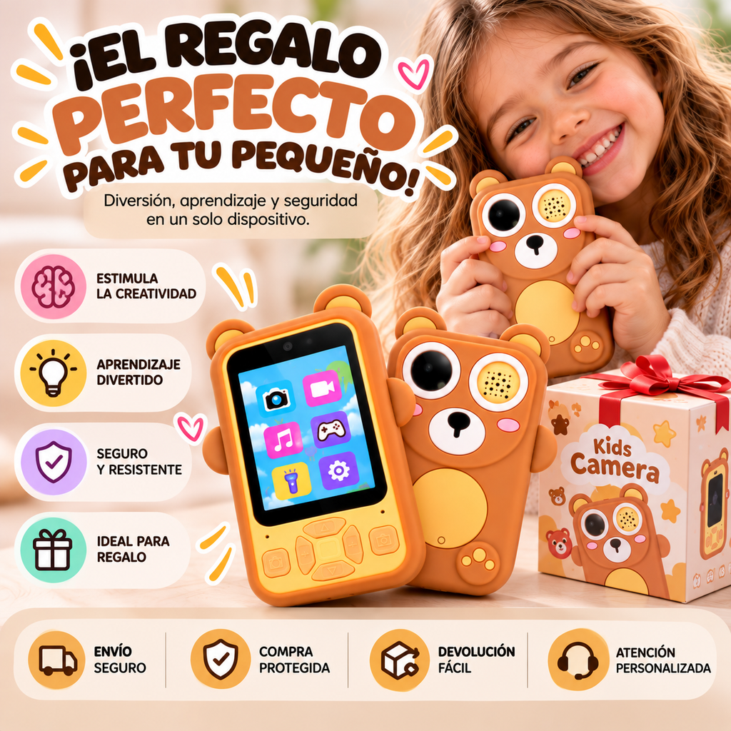 Cámara Infantil SmartBear 2.4” — Cámara, Juegos y Música