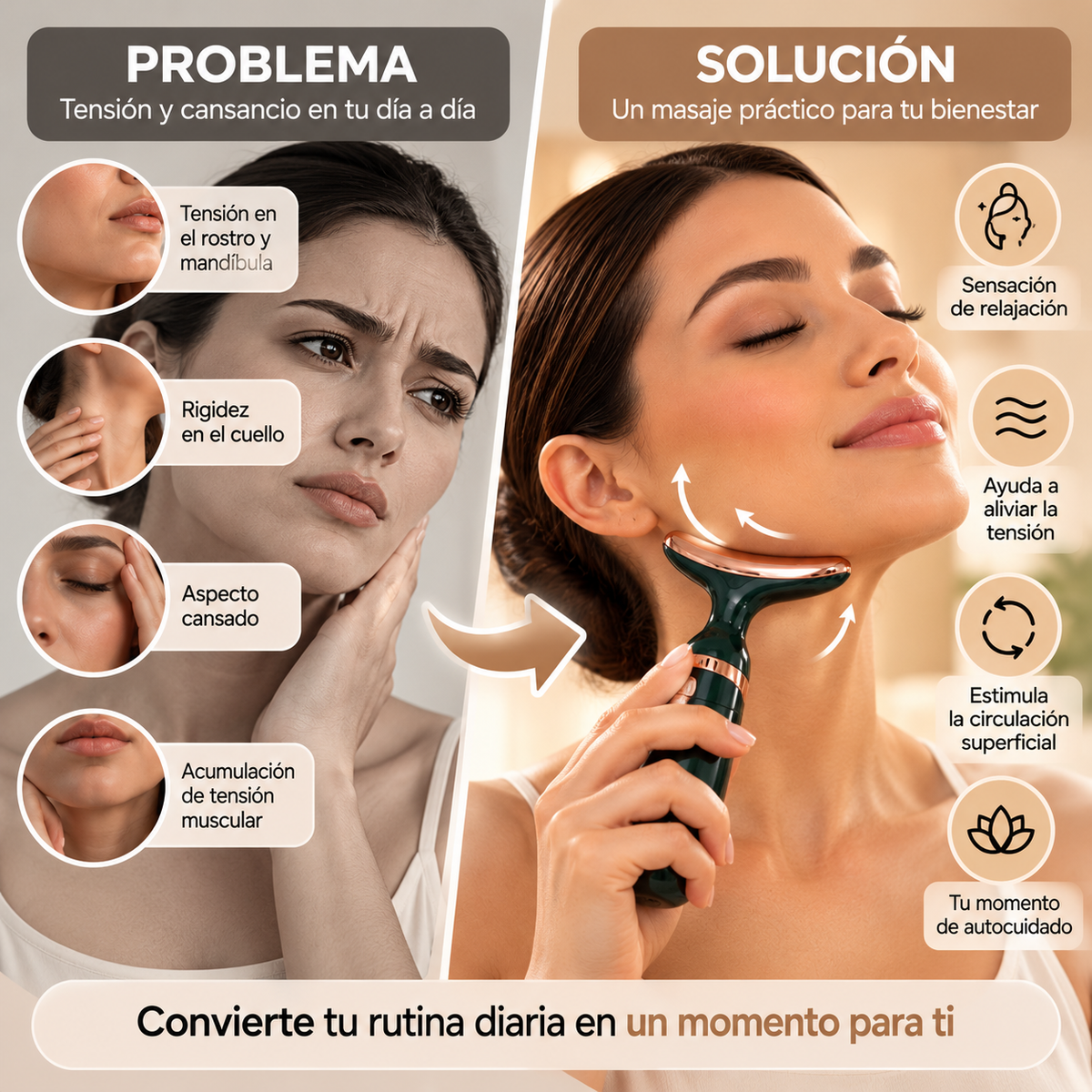 Masajeador Facial y Cervical Premium 3D