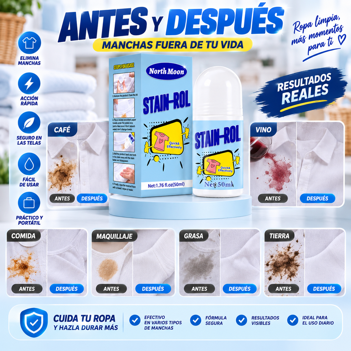 Stain-Rol® Quitamanchas en roll-on